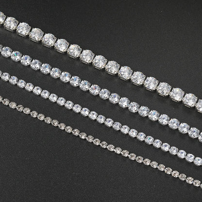 Hip Hop Iced Out 3/4/5mm Crystal Tennis Bracelet for Men Homme Trendy Punk Zirconia Men's Chain on The Hand Streetwear Jewelry