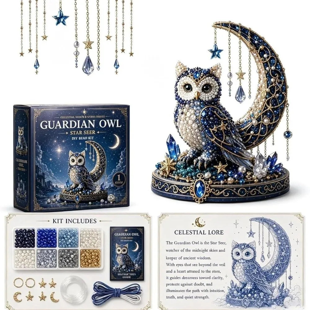 3D Design Animal Guardian Beading Kit Animal Shape Handmade DIY Beadwork Craft Kit Material Package with Colorful Beads