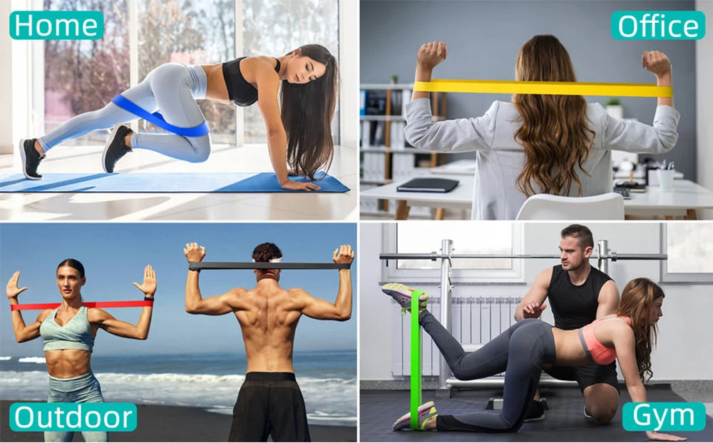 5Pcs Resistance Band Set for Men and Women 5 Elastic Bands with Different Resistance Levels for Long Workouts In The Home & Gym