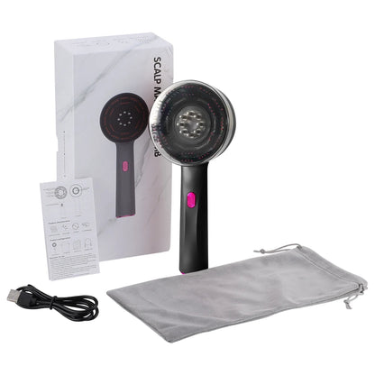 Electric Head Massage Comb Vibration Red Light Therapy Hair Growth Massage Scalp Brush Anti Hair Loss Liquid Oil Applicator