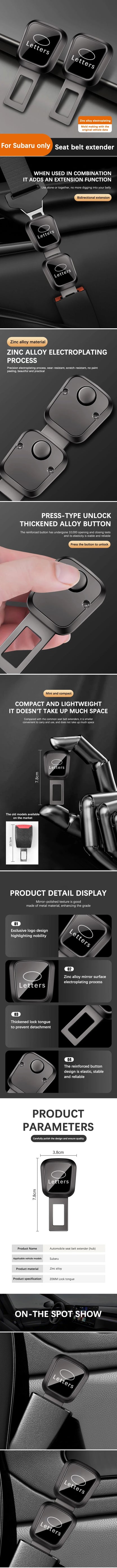 Car Vehicle Seat Belt Buckle Seatbelt Lock Buckle Plug Seat Belt Extender For Subaru BRZ Forester XV Outback Legacy Impreza