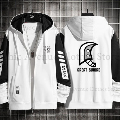 Monster Hunter Print Hoodie for Men Women Hooded Zip-up Autumn Coat Long Sleeve Man Hoodie Hooded Shirt Casual Sweatshirts