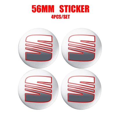 4Pcs 55/56/63mm Car Wheel Tire Center Emblem Cover Hub Caps Sticker for seat cupra Ateca Leon 6f 6j FR Mk2 Mk3 5f 1p lbiza Exeo