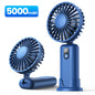 TOPK Portable Mini Fan,2400mAh USB Rechargeable Hand Neck Fan 3in1 Personal Electric Fan Standing Fans for Room Camping Foldable