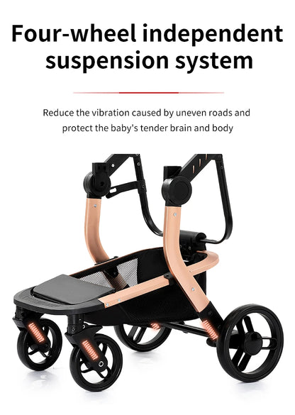 Baby pram Lightweight stroller Baby carriage PU 3in1 stroller Baby stroller 3-in-1 Baby carriage strollers for baby light carts