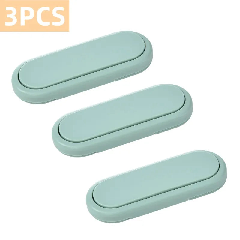 3/5/10Pcs Children's Drawer Safety Latch Cabinet Door Protection Baby Anti Pinch Hand Invisible Lock Opposite Door Wardrobe Lock