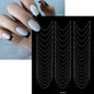 1pcs French Tip Guide Hollow Grid Nails Stencils Decals Self-Adhesive French Lines Nail Stickers Nail French Tips Guide Tools S@