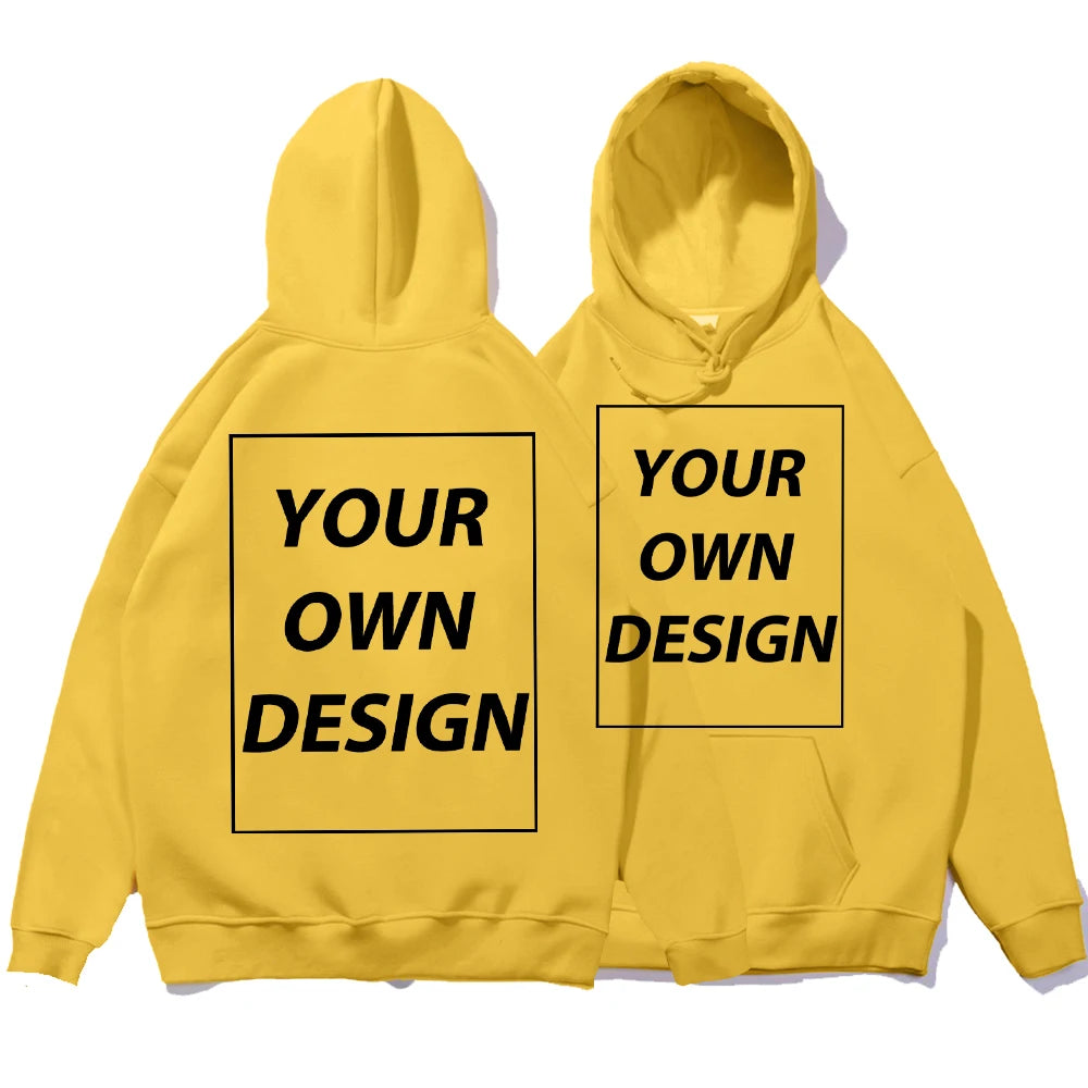 Customized DIY Print Men Woman Autumn Winter Hoodies Casual Classic Pullovers Simple Comfy Streetwear Soft Warm Sports Clothing