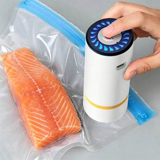 Mini Vacuum Sealer Electric Air Pump for Food Fresh-Keeping Rechargeable Vacuum Bag Sealer Automatic Vacuum Compression Machine