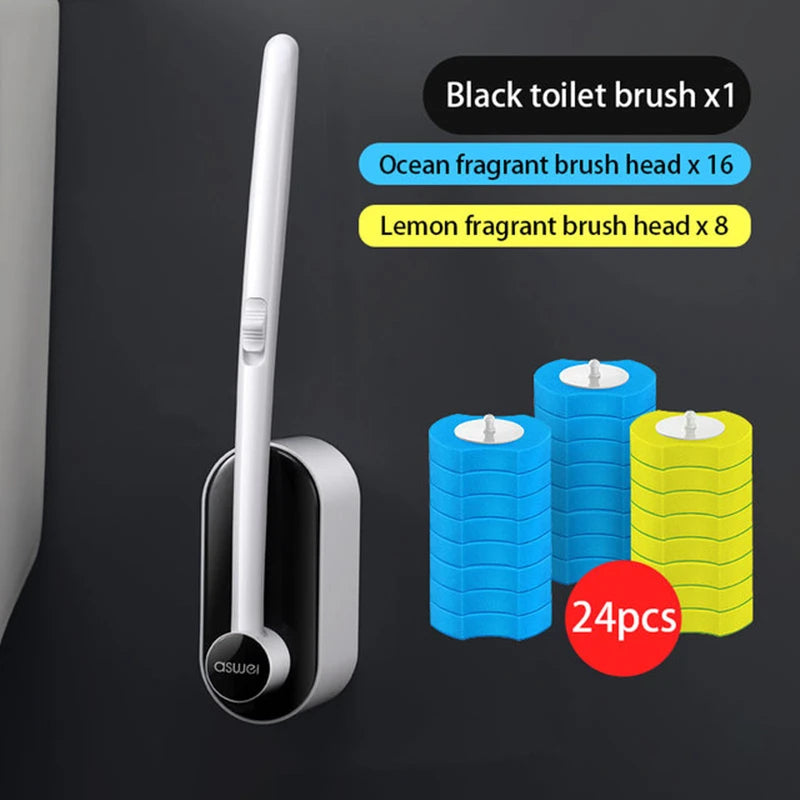 Disposable Toilet Brush Without Dead Angle Cleaning Tools Household Long Handle Cleaner Brush Bathroom Accessories For Toilet
