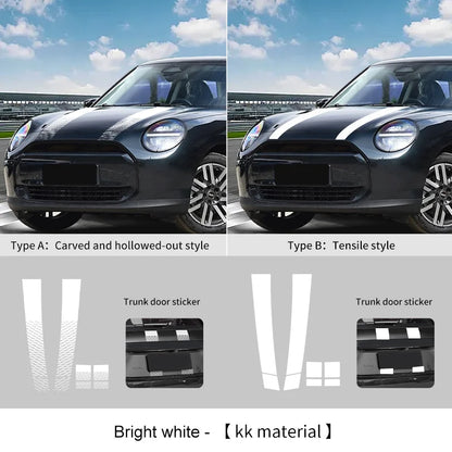 Car Engine Hood Vinyl Trunk Decal Stickers For Mini Cooper F56 F60 F55 F54 R56 R60 F65 F66 U25 J01 Countryman Car Accessories