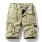 Men Summer New Multi Pockets Cotton Cargo Shorts Men Fashion Solid Quick Dry Joggers Shorts Pants Outdoor Breathable Shorts Male