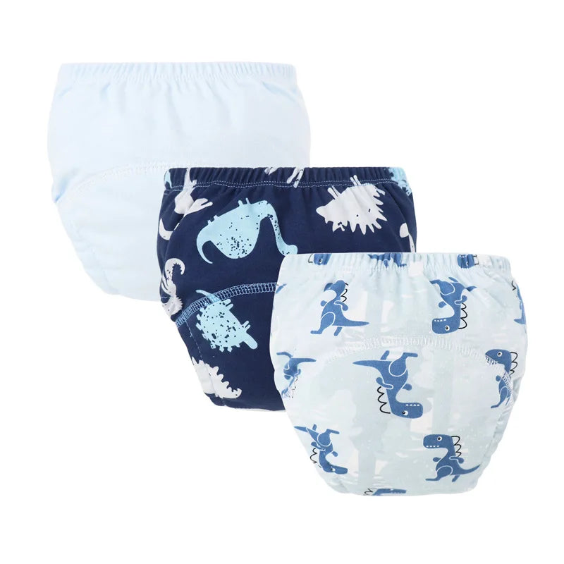3Pcs Baby Diaper Training Pants for Girls Boys Washable Nappies Infant Cloth Diapers Reusable Kids Underwear Toddler Shorts