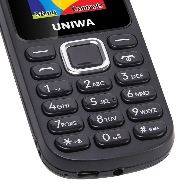 UNIWAE1808 Feature Phone 3 SIM Card 3 Standby Wireless radio Flashlight High volume for Elder 2G Keypad Mobile Phone