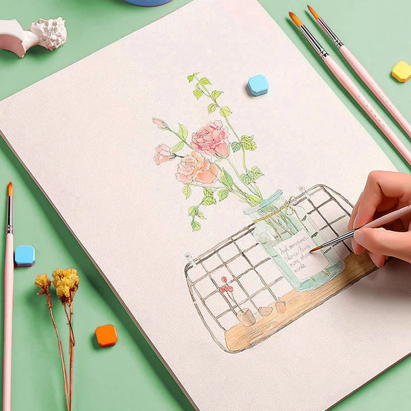 A4 Watercolor Paper 20/50Pcs Wood Pulp Watercolor Painting Medium Coarse 160G 200G 250G 300G Drawing Cardboard Art Supplies