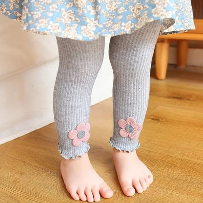 Baby Leggings for Spring and Autumn Cotton Children's Adjustable Pants Baby Girls Look Good Long Pants for Outerwear Clothing