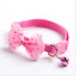 Fashionable bow dog and cat collar soft and comfortable pet accessory set with bell universal collar for cats and dogs