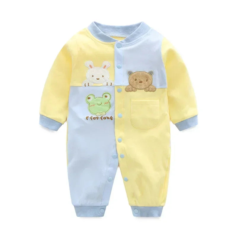 Spring Autumn Newborn Baby Boy Rompers Cotton Girls Clothes 0 to 12 Months Comfortable Babies Jumpsuits Clothing Onesies
