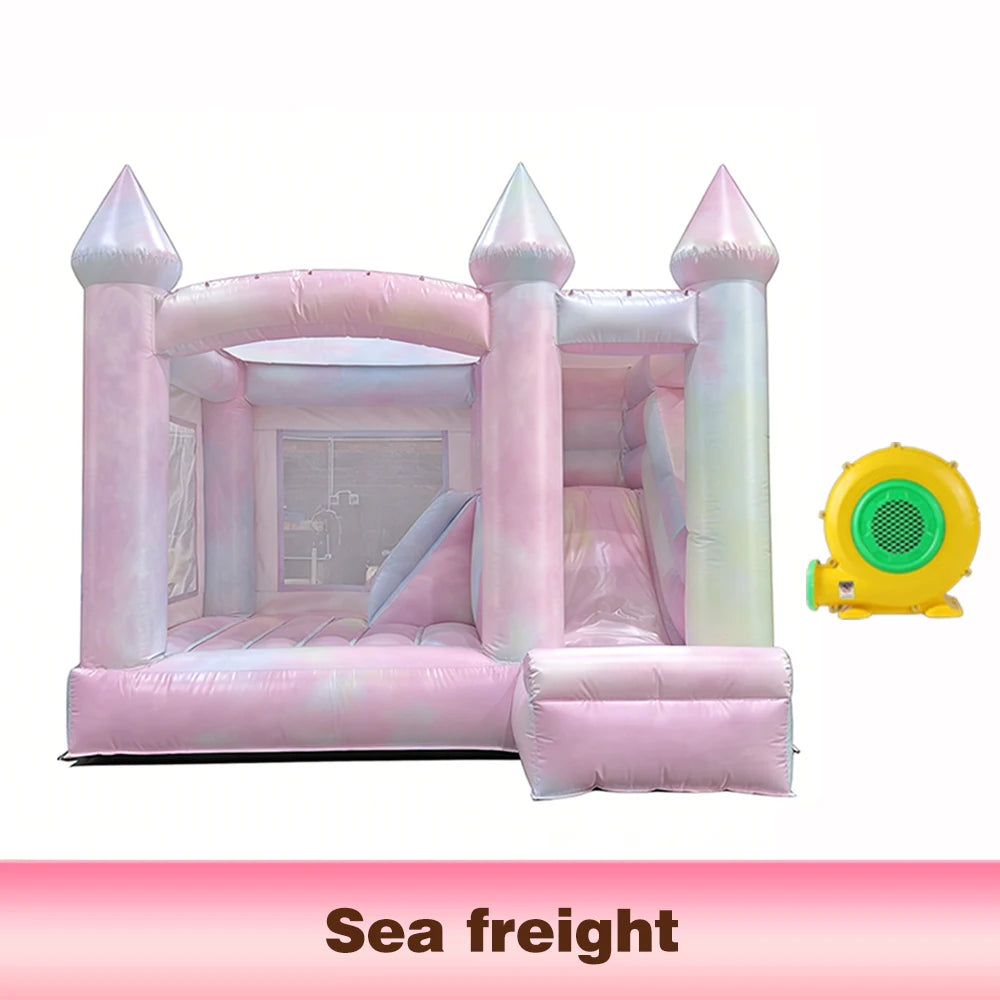 Tie Dye Toddler Bounce House Inflatable Wedding Bounce Castle Outdoor Bouncer Inflatable Tiedye Bouncer Combo House with Slide