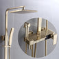Gold Piano Digital Display Bathroom Shower Set Brass Bathroom Faucet Accessories Thermostatic Digital Bathroom Shower System