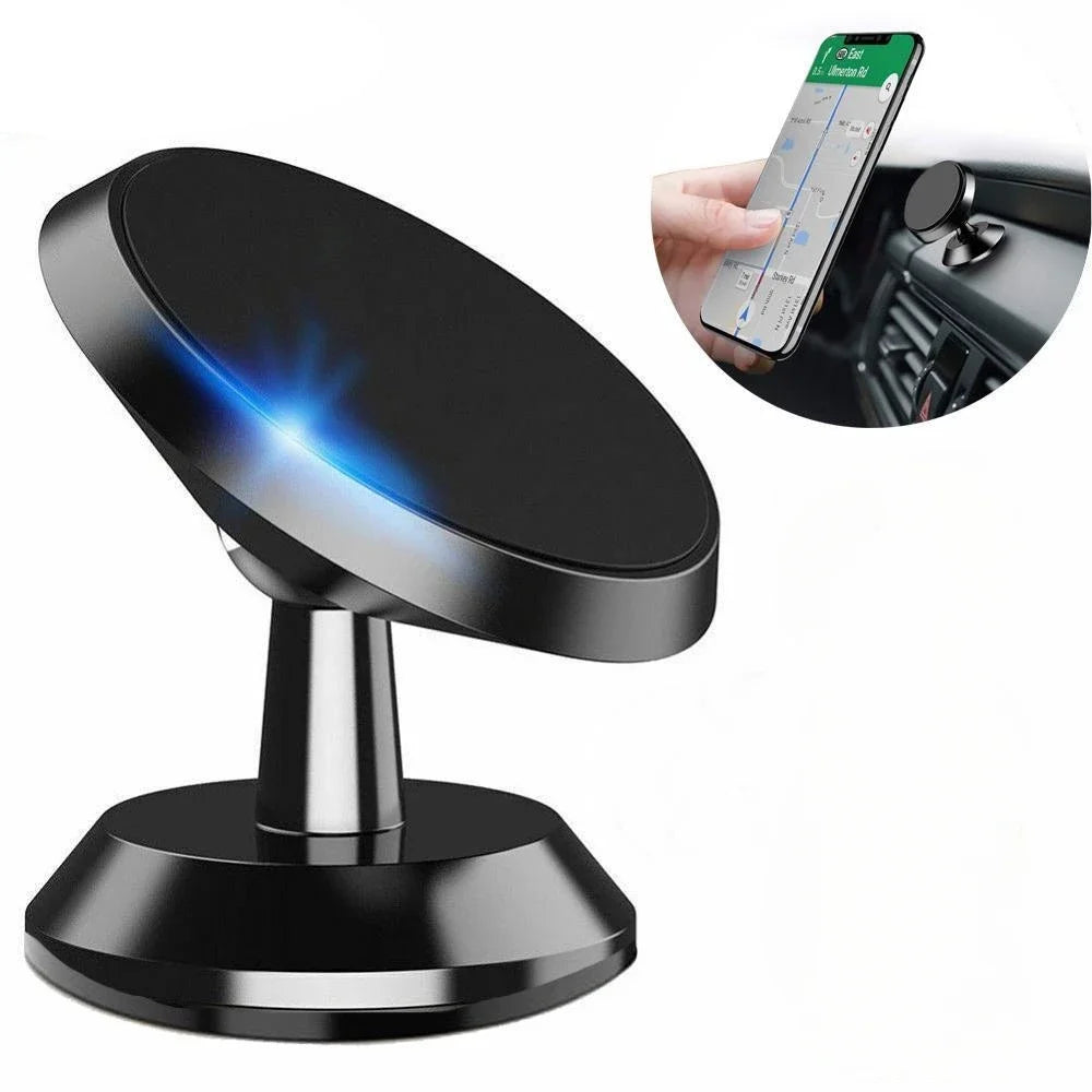 Metal Magnetic Car Phone Holder Magnet Mount Mobile Cell Phone Stand 360° Rotation Universal Cars Holder