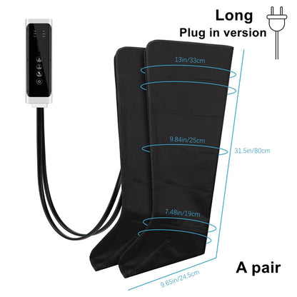 JinKairui Electric Pneumatic Leg Massager Extended Version for Deep Relaxation of Thighs, Calves and Feet with Remote Control