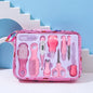 Care & Cleaning Set- 10 - Piece Baby  Newborn Nail Clipper Set, Safe Comb & Brush Gift Box