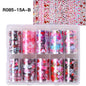10 Patterns New Metal Nail Foils for Transfer Paper Stickers Floral Chameleon Nails Wraps DIY Water Marble Nail Art Decorations