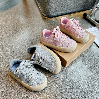 Girls' Shoes 2024 Spring New Casual Versatile Little Girls Star sneakers Spring and Autumn Children's Sports Shoes