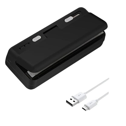 Mini sandarinimo aparatas „2in1“ plastikinių maišelių sandarinimo mašina Nešiojamas maisto pakuočių maišelių sandariklis USB įkraunamas rankinis plastikinių maišelių terminio sandarinimo aparatas