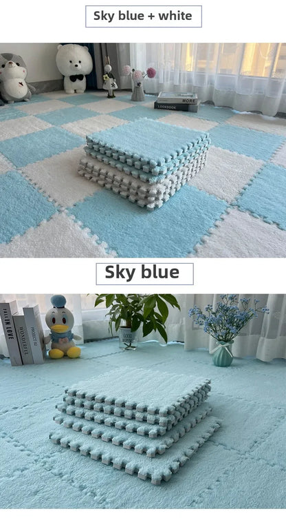 4-20 PCS Baby Plush Activity Play Mat EVA Foam Soft Play Mat BPA Free Reusable Washable Non-slip Waterproof Puzzle Stitching Mat
