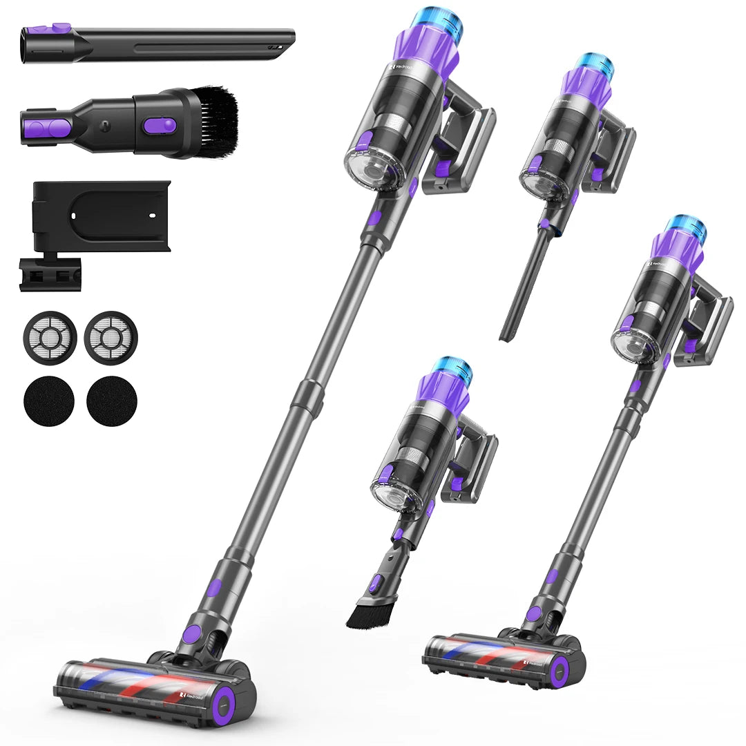 RedKey P9 Pro 650W 75KPA Suction Power Cordless Vacuum Cleaner 70 Mins Runtime Versatile Stick Vacuum for Home&Car Floor Cleaner