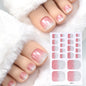 22Tips Solid Color Self-adhesive Gel Stickers for Toe Nails Waterproof Long-lasting Toenail Stickers Toe Full Cover Toenail Wrap