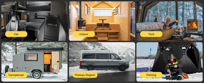 8KW Diesel Heater 12V/24V/110-240V Diesel Night Heater With Bluetooth App&Display&Remote Control For Tent Camping RV Car Heater