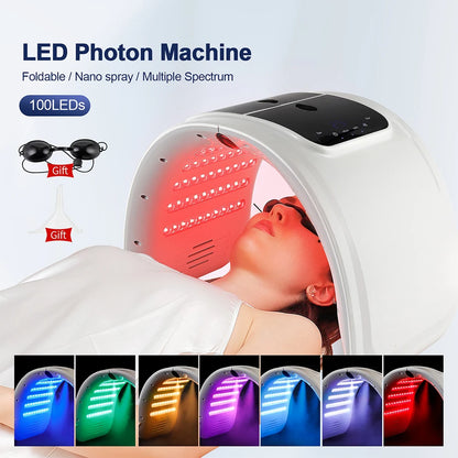 Skin Hydrating Sprayer LED Mask Facial Machine Nano Mist 7 Colors LED Photon Machine Face&Body Salon SPA Home Use Skin Care