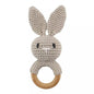 Baby Rattles Crochet Bunny Rattle Toy Wood Ring Baby Teether Rodent Baby Gym Mobile Rattles Newborn Educational Toys Gifts 1pc