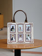 2025 High-end fashion summer new handbag female bag niche design Tarot tile tote bag large capacity Y2K cute cat bag strange win