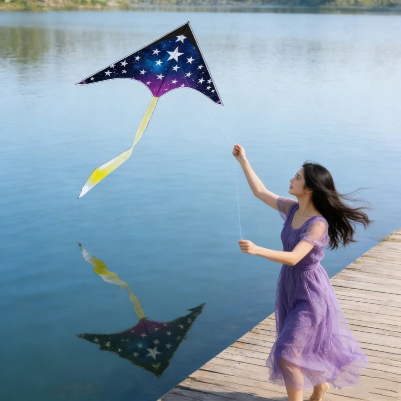 New kites flying Star kites outdoor game adults kites sports kites wheel ripstop kites string line professional wind kites Nylon