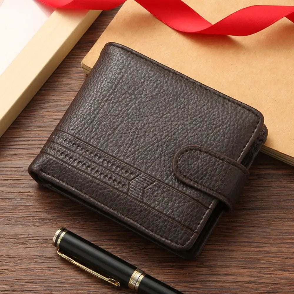 Men Wallets Leather Zipper Purse Man Slim Card Horders Quality Male Short Multi-card Wallet Coin Pocket Purse2027