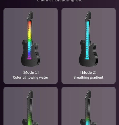 1PC Car Air Conditioner Vent Guitar Aromatherapy Atmosphere Light Perfume Fragrance Decorative Music Pickup Lamp Car Accessories