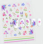 3d Nail Art Decals Spring Booming Violets Lavenders Purple Blue Pink Flowers Butterflys Stickers Decoration For Nail Tips Beauty