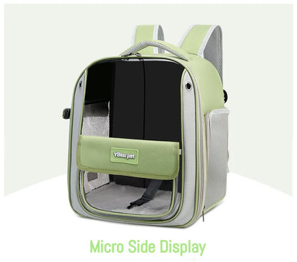 Breathable Portable Cat Carrier Transparent Large-Capacity Waterproof and Wear-Resistant Travel Backpack for Pets Foldable