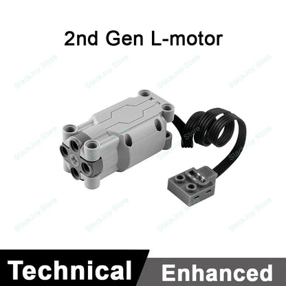 MOC Power Functions M/L/XL Motor Battery Box IR Remote Receiver for RC Car Robot Model Building Blocks Technical Modified Parts