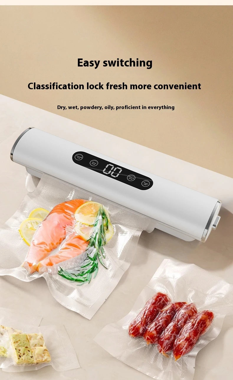HOMEFISH Professional Vacuum Sealer for Food Vacuumor for Products Kitchen Sealing Machine Cuisine Packaging Plastic Bag Sealant