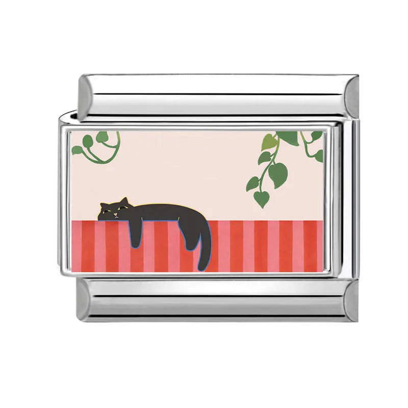 Y2K Cute Funny Sofa Cats Dogs Italian Charm Fit 9mm Stainless Steel Women DIY Bracelet Drop Shipping Fashion Jewelry Wholesale