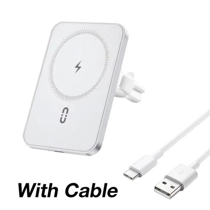 Car Air Vent Phone Holder Stand Magnetic Wireless Charger For Magsafe iPhone 17 16 15 14 13 12 Pro Max XS 360 Rotation Mount Pad