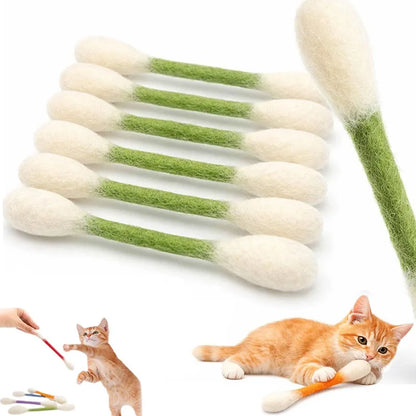 Cotton Swabs Cat Toys with Catnip Kitten Chew Sticks for Indoor Boredom Durable Dental Teething Ropes cat Lover Gift Accessories