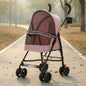 Foldable Pet Stroller Ventilated Lightweight Pet Stroller Brake System Cup Holder for Dogs, Travel, Park