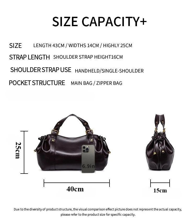 Sac à main à bandoulière Simple pour femmes, sac Boston élégant et polyvalent, sac de travail intérieur en Polyester doux
