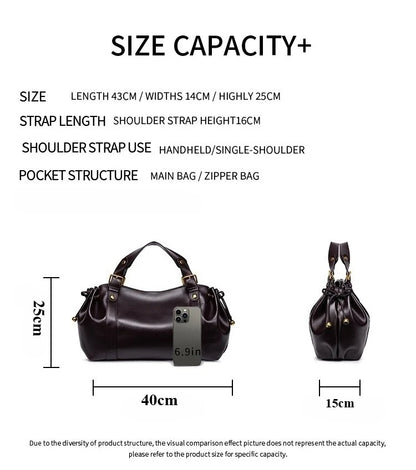 Sac à main à bandoulière Simple pour femmes, sac Boston élégant et polyvalent, sac de travail intérieur en Polyester doux